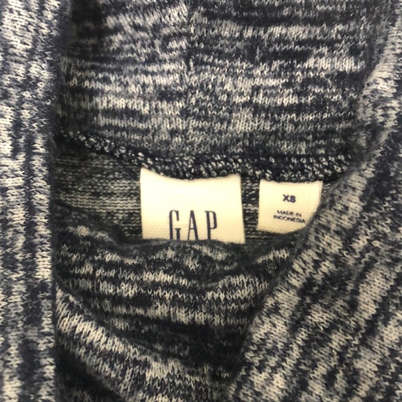GAP Blue Marled Cowl Neck Knit Sweater Sz XS New!‎ - Picture 5 of 8